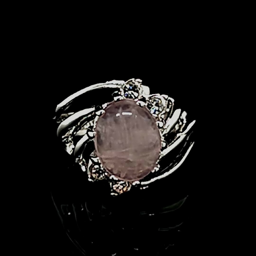 Ladies Pink Enchanted Moon Ring